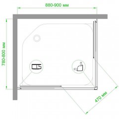 Душевое ограждение Royal Bath RB8090HPD-T-BL