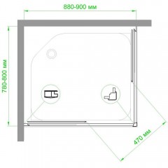Душевое ограждение Royal Bath RB8090HPD-T-CH