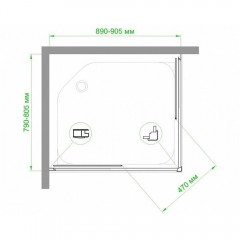 Душевое ограждение Royal Bath RB8090HPD-T-ST