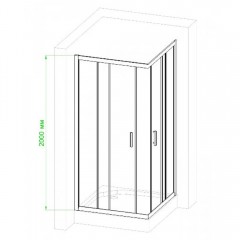 Душевое ограждение Royal Bath RB8095HPD-C-BL