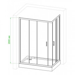 Душевое ограждение Royal Bath RB8095HPD-C-ST