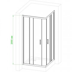 Душевое ограждение Royal Bath RB8095HPD-T
