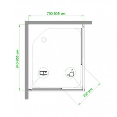 Душевое ограждение Royal Bath RB8095HPD-T-ST