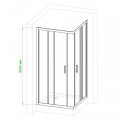 Душевое ограждение Royal Bath RB80HPD-C