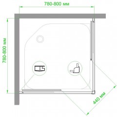 Душевое ограждение Royal Bath RB80HPD-C