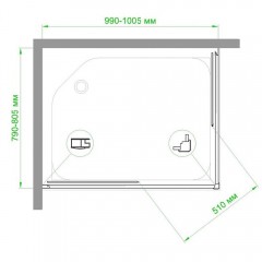 Душевое ограждение Royal Bath RB8100HPD-C-BL