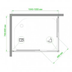 Душевое ограждение Royal Bath RB8105HPD-C-BL