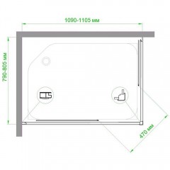 Душевое ограждение Royal Bath RB8110HPD-C