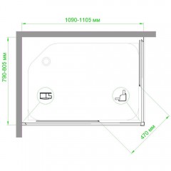 Душевое ограждение Royal Bath RB8110HPD-T-CH