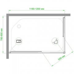 Душевое ограждение Royal Bath RB8120HPD-C-BL