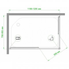Душевое ограждение Royal Bath RB8120HPD-C-ST