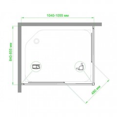 Душевое ограждение Royal Bath RB85105HPD-C-ST