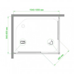 Душевое ограждение Royal Bath RB85105HPD-T-BL