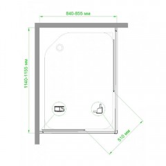 Душевое ограждение Royal Bath RB85115HPD-T-BL