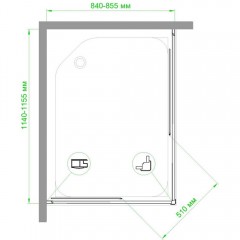 Душевое ограждение Royal Bath RB85115HPD-T-CH