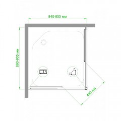 Душевое ограждение Royal Bath RB8590HPD-T-BL