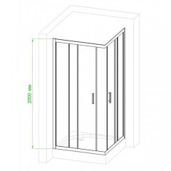 Душевое ограждение Royal Bath RB8590HPD-T-ST