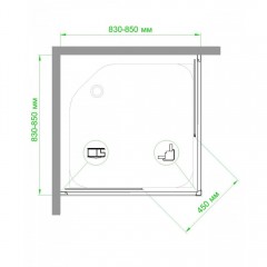 Душевое ограждение Royal Bath RB85HPD-C