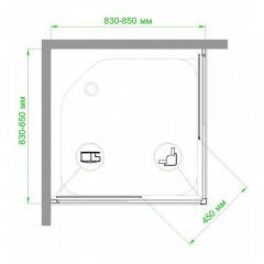 Душевое ограждение Royal Bath RB85HPD-T-BL