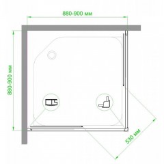 Душевое ограждение Royal Bath RB90HPD-C-BL