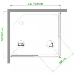 Душевое ограждение Royal Bath RB9100HPD-T-BL