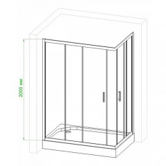 Душевое ограждение Royal Bath RB9120HPD-C-ST