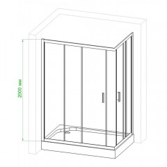 Душевое ограждение Royal Bath RB9120HPD-T-BL