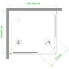 Душевое ограждение Royal Bath RB95105HPD-T