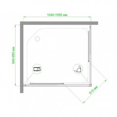 Душевое ограждение Royal Bath RB95105HPD-T-BL