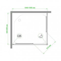 Душевое ограждение Royal Bath RB95105HPD-T-ST