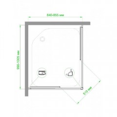 Душевое ограждение Royal Bath RB9510HPD-C-BL