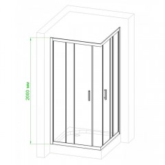 Душевое ограждение Royal Bath RB9510HPD-T-ST