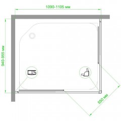 Душевое ограждение Royal Bath RB95110HPD-T