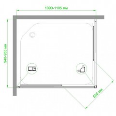 Душевое ограждение Royal Bath RB95110HPD-T-ST