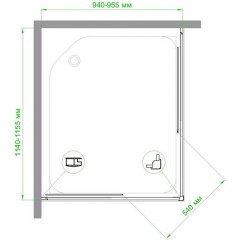 Душевое ограждение Royal Bath RB95115PD-T-ST