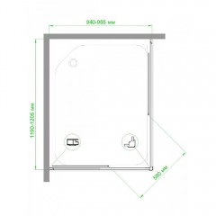 Душевое ограждение Royal Bath RB9512HPD-C-BL