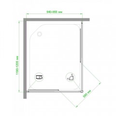 Душевое ограждение Royal Bath RB9512HPD-C-ST