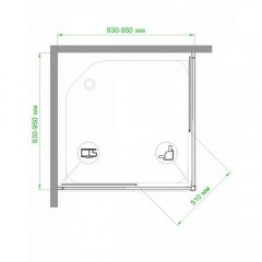 Душевое ограждение Royal Bath RB95HPD-C-BL