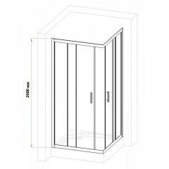 Душевое ограждение Royal Bath RB95HPD-T-BL