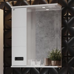 Зеркало-шкаф Onika Балтика Black 58 L белый 205848