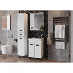 Зеркало-шкаф Onika Балтика Black 58 L белый 205848