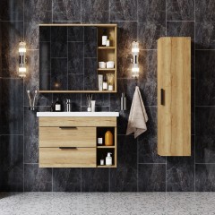 Зеркало-шкаф Onika Легран 80 дуб галифакс 208092