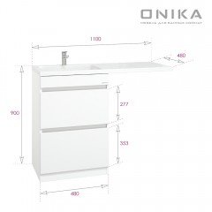 Тумба с раковиной Onika Милтон 48 R