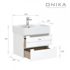 Тумба с раковиной Onika Неаполь 60