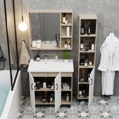 Тумба с раковиной Onika Тимбер 80 белый
