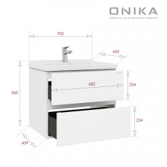 Тумба под раковину Onika Эвада 70 107061
