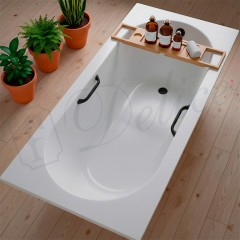 Ванна из литьевого мрамора Delice France Bravo 160x70 DLR330033RB-G с ручками