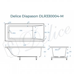 Ванна из литьевого мрамора Delice France Diapason 160x70 DLR330004-M