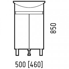 Тумба с раковиной Corozo Джуно 50