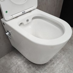 Инсталляция TECE 9400412 + унитаз Bloomix Enjoy AD1304SB Ceramic+ безободковый с функцией биде и смесителем